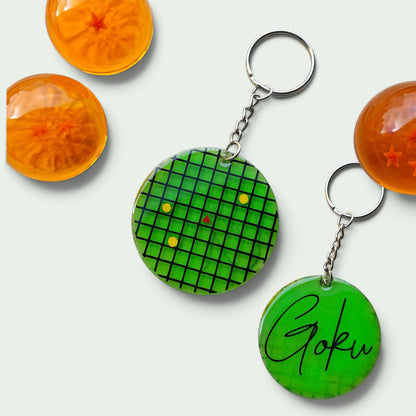 Schneckenschmiede personalisierter Anime Schlüsselanhänger im Dragon Ball Radar Design aus Acryl mit Kunstharz
