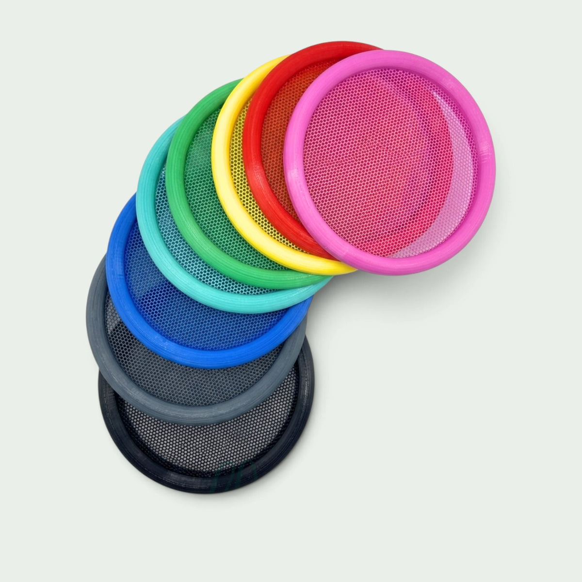 Schneckenschmiede magnetische, runde Pin-Displayrahmen in verschiedenen bunten Farben aus robustem PETG-Kunststoff