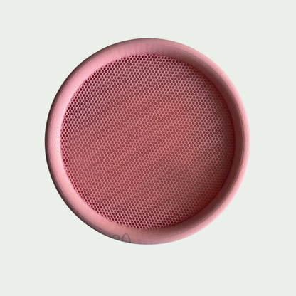 Schneckenschmiede runder magnetischer Pin-Displayrahmen in Rosa aus robustem PETG für Sammlerstücke