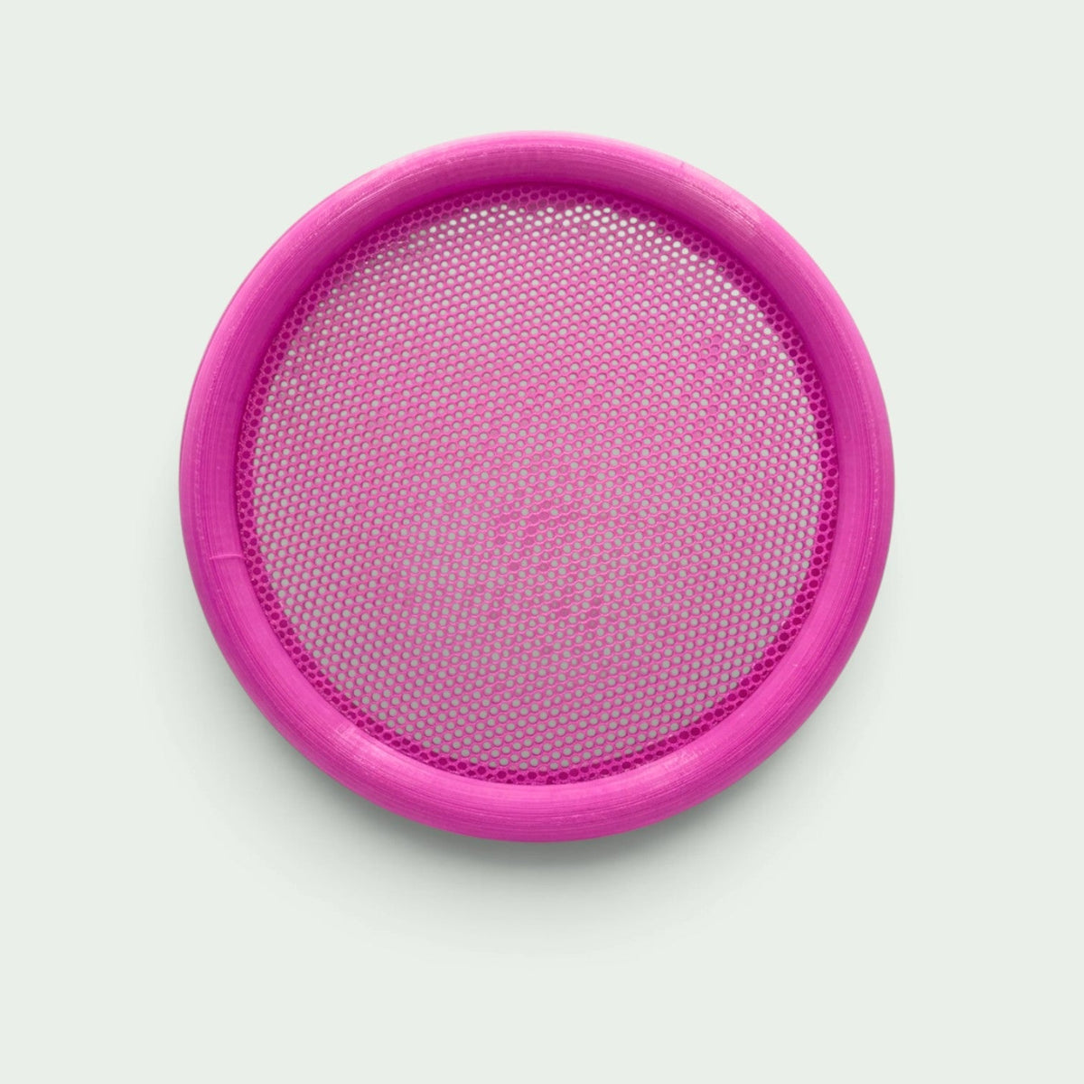 Schneckenschmiede runder magnetischer Pin-Bilderrahmen aus pinkem PETG für die Wandpräsentation von Sammlerstücken