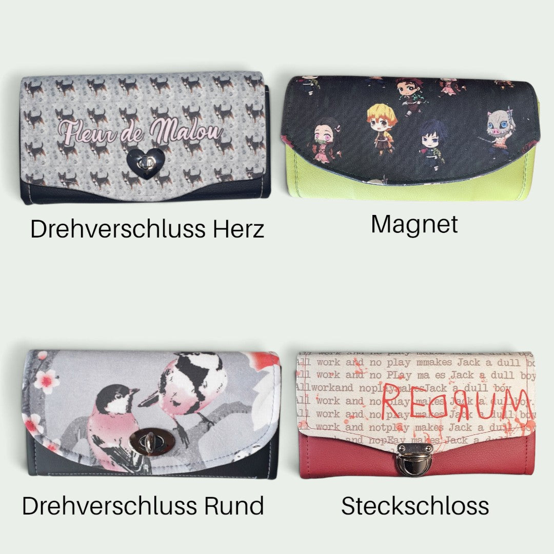 Schneckenschmiede Standard Portemonnaie Auswahl mit verschiedenen Mustern, Verschlüssen und Designs