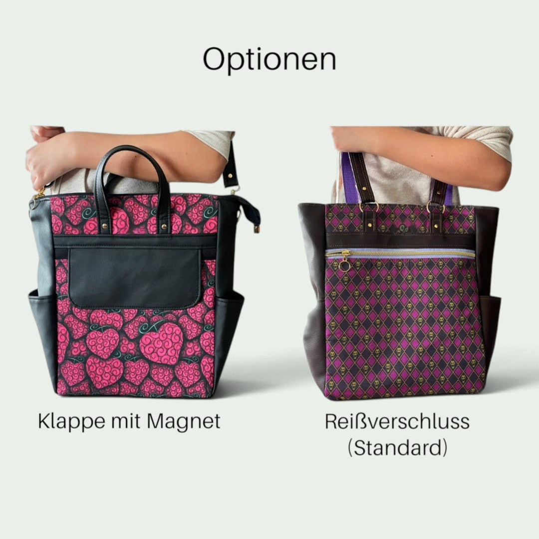Schneckenschmiede 2-in-1 Convertible Trailblazer Rucksack und Umhängetasche mit verschiedenen Fronttaschen-Optionen