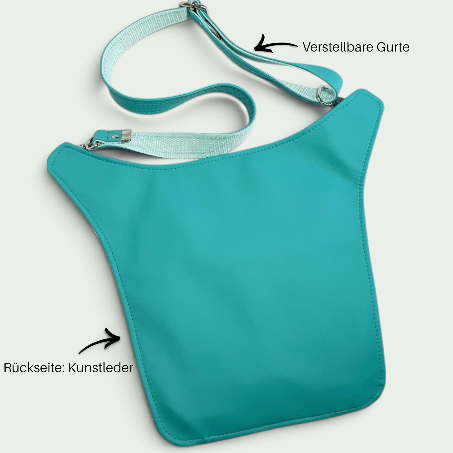 Schneckenschmiede Whippersnapper Hüfttasche in Türkis aus Kunstleder mit verstellbarem Gurtband